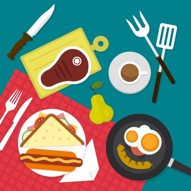 Food background flat design