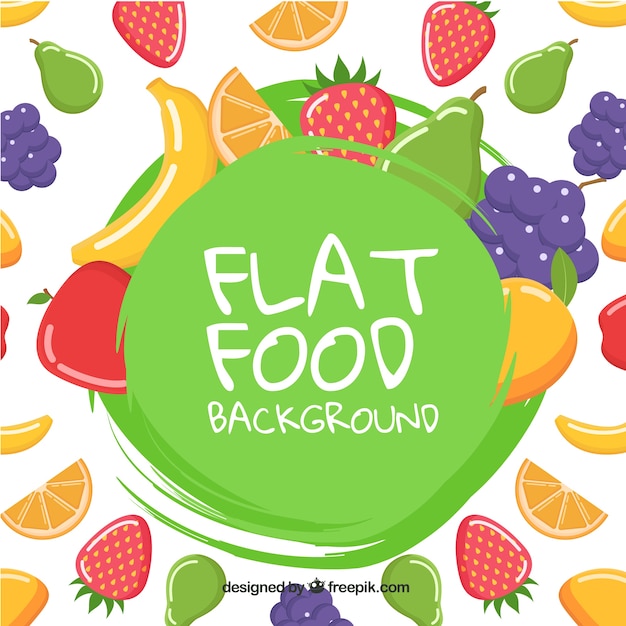 Food background with fruits