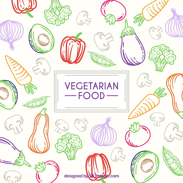 Food background with vegetables