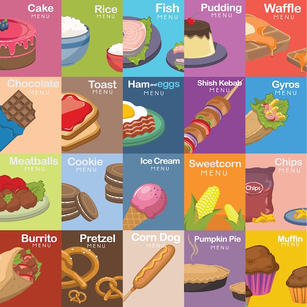 Free Vector food designs collection