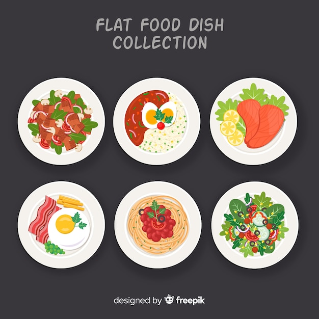 Free Vector food dish collection