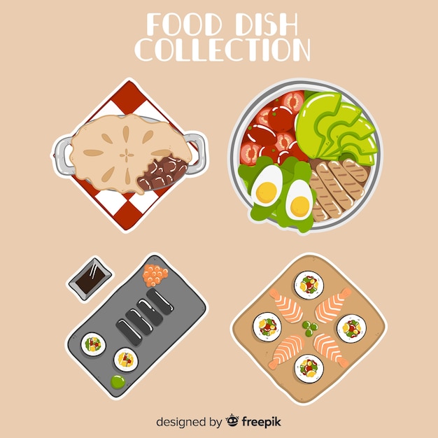 Free Vector food dish collection