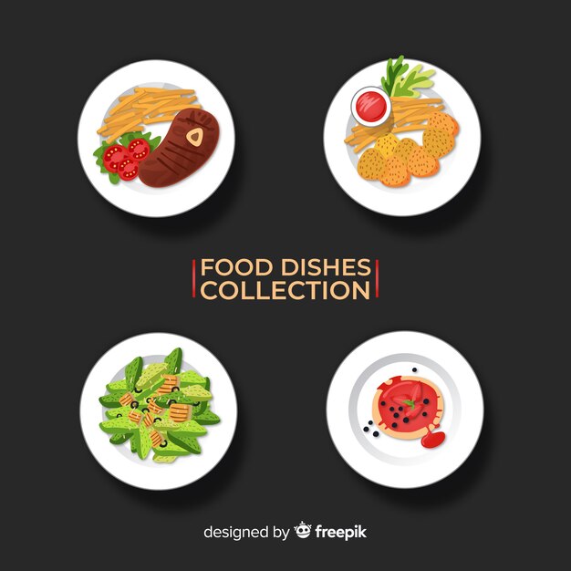 Free Vector food dish collection