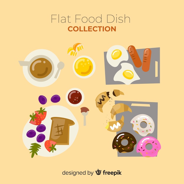 Free vector food dish collection