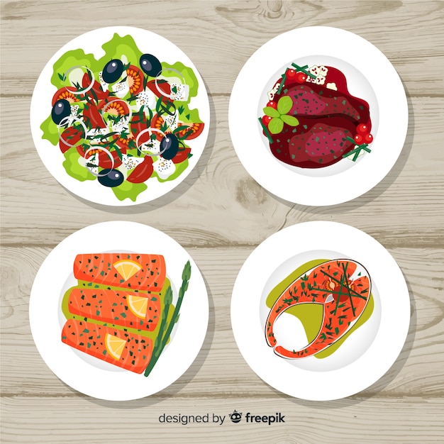 Food dishes collection