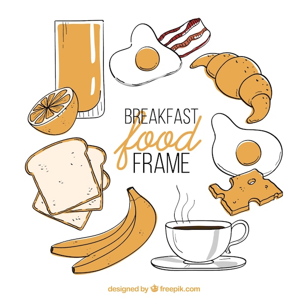 Food frame with different aliments