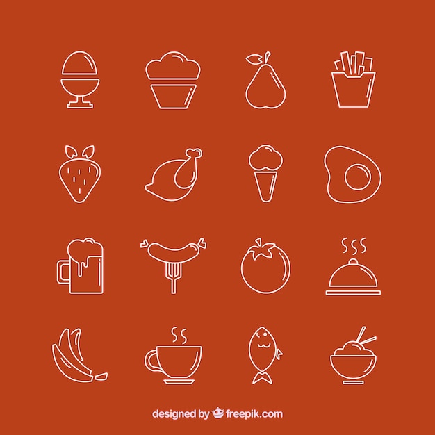 Food icons collection