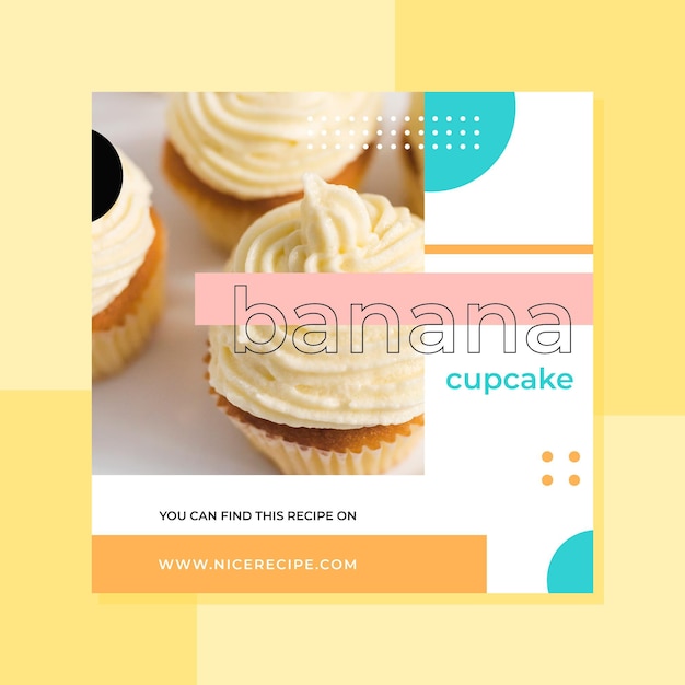 Free Vector food instagram post design