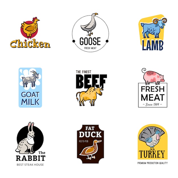 Food Logos Set