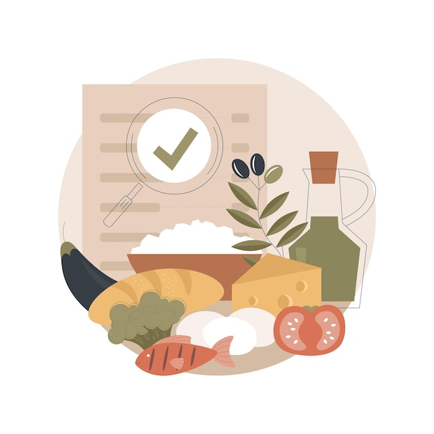 Food nutritional quality illustration