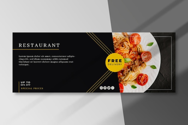 Food restaurant facebook cover template