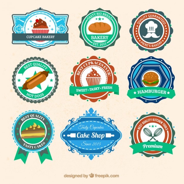 Food shop badges