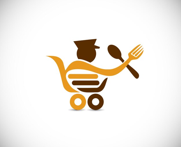 Food Shopping Logo Template Design