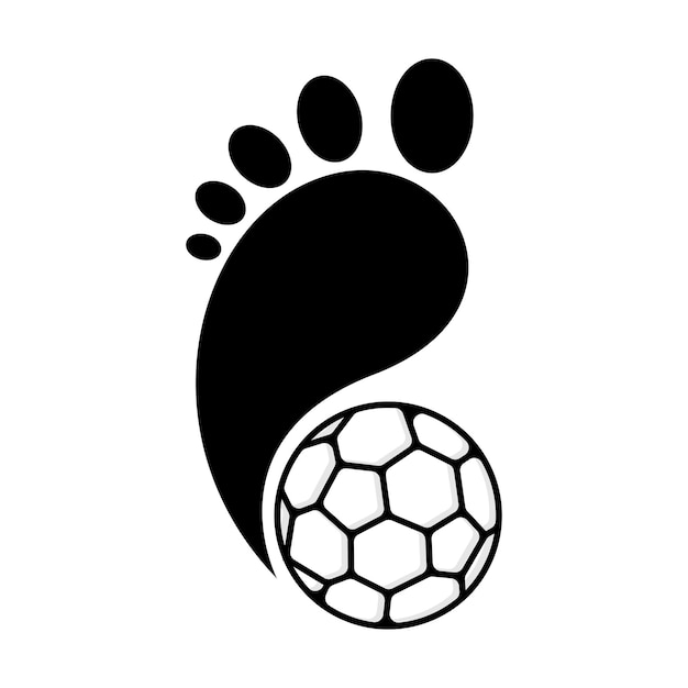 Free Vector foot and ball logo design