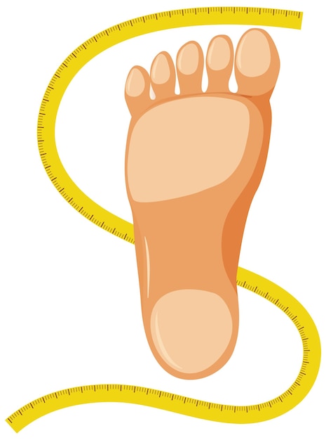 Foot symbol with tape measure