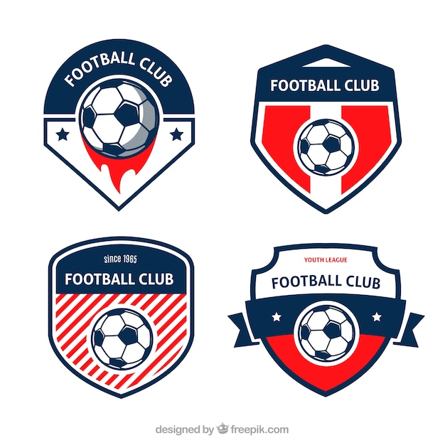 Free Vector football badges set