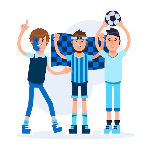 Football fans illustration