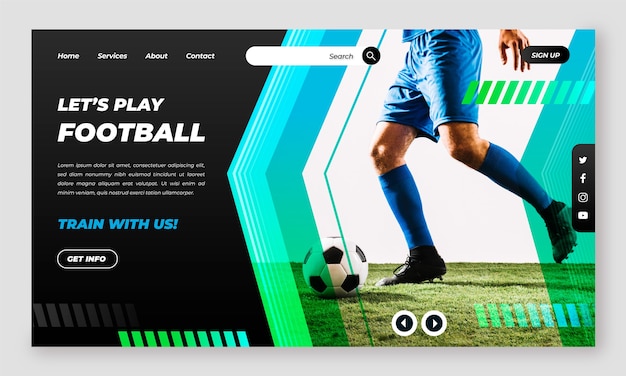 Football landing page template