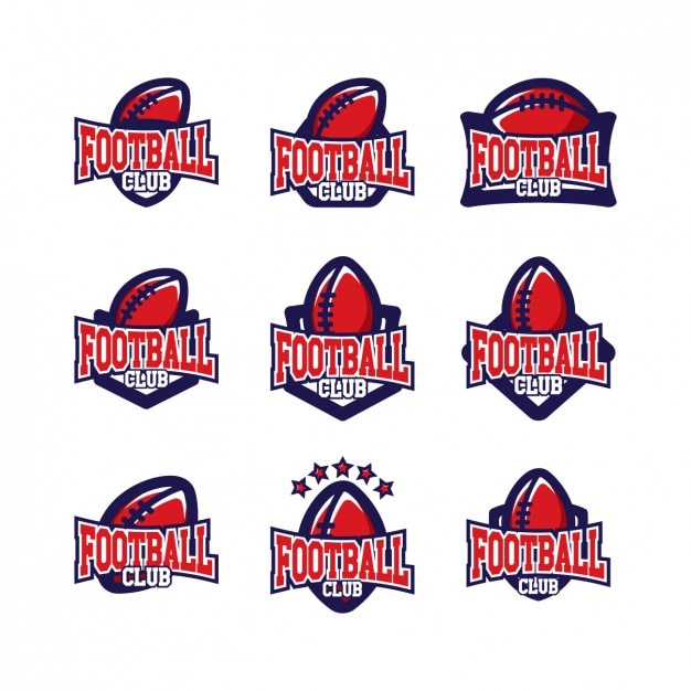 Free Vector football logo templates design