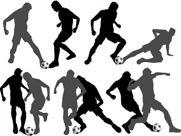 Free Vector football player silhouettes set