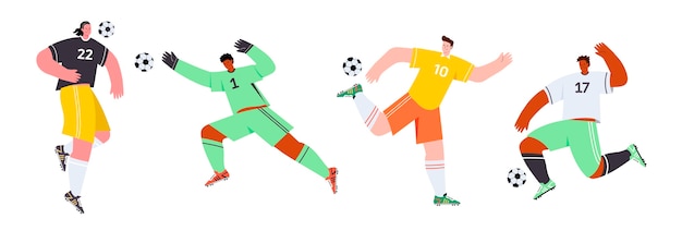 Football players illustration