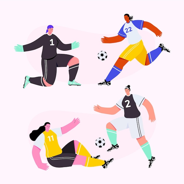 Football players illustration