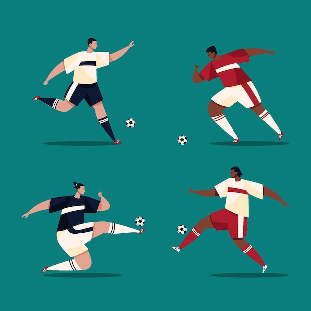 Football players illustration