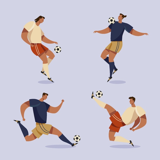 Free Vector football players illustration