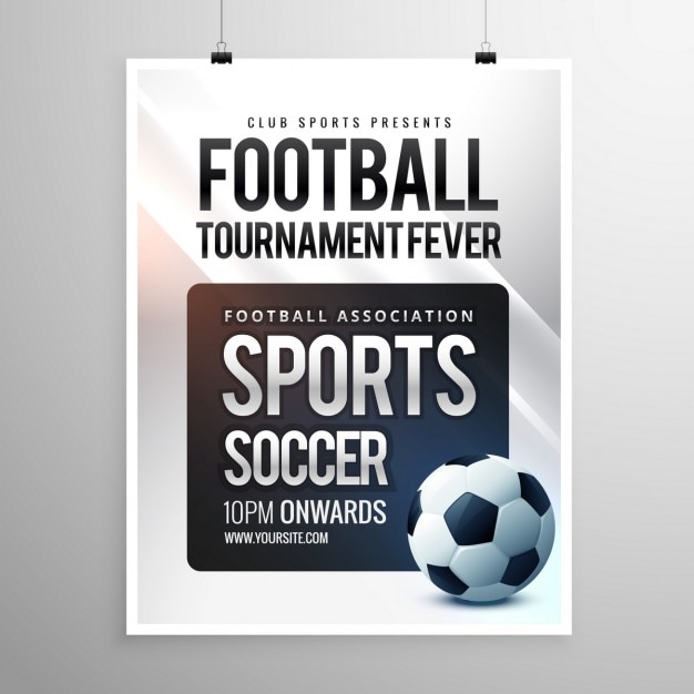 Free vector football tournament invitation