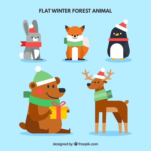 Forest animal pack of five