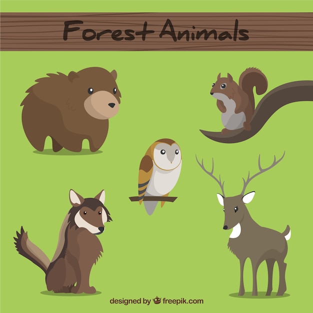 Free Vector forest animals