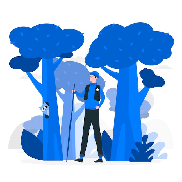 Free Vector forest concept illustration