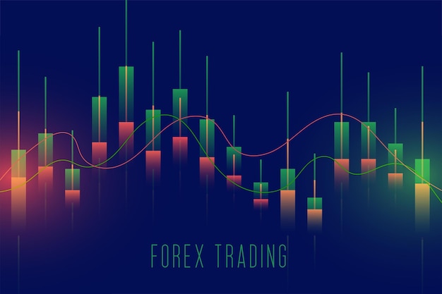 Free Vector forex trading stock market candle graph background