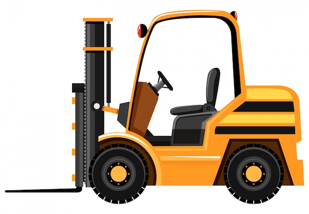 Free Vector forklift in yellow color