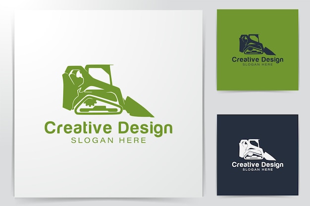 Free Vector forklifts and cranes, excavators and tractors, bulldozers logo ideas. inspiration logo design. template vector illustration. isolated on white background