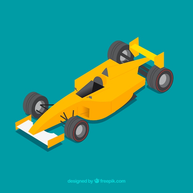 Free Vector formula 1 racing car with flat design