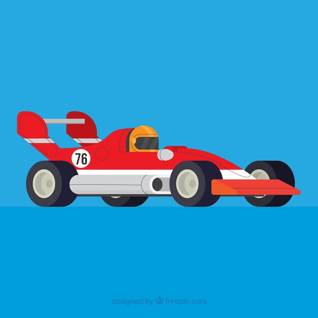 Free vector formula 1 racing car with flat design