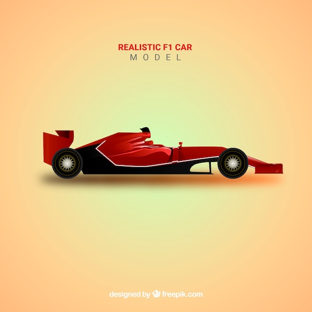 Formula 1 racing car with realistic design