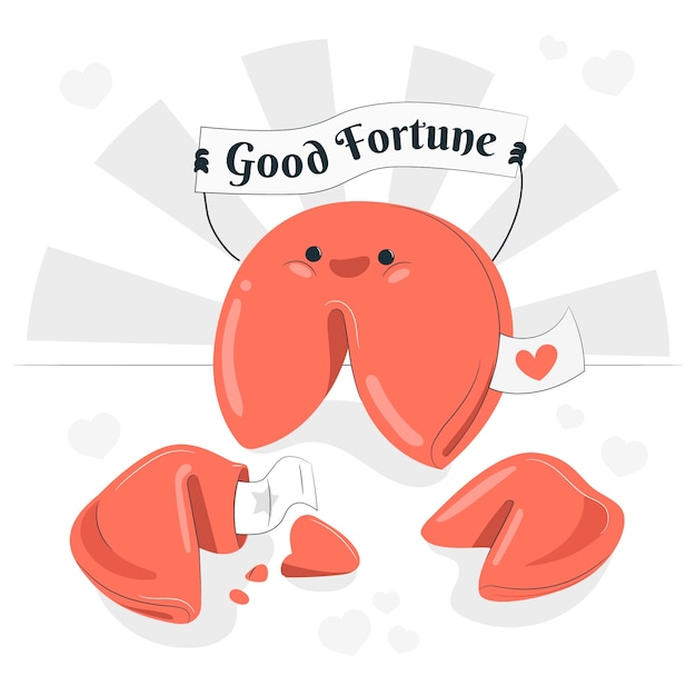 Fortune cookie concept illustration