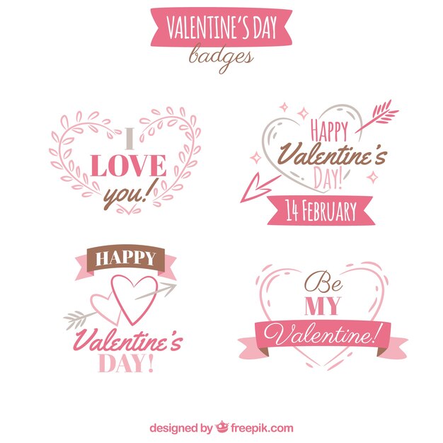 Four creative valentine labels