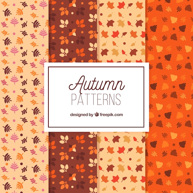 Four different patterns for autumn