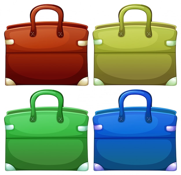 Free Vector four handheld bags