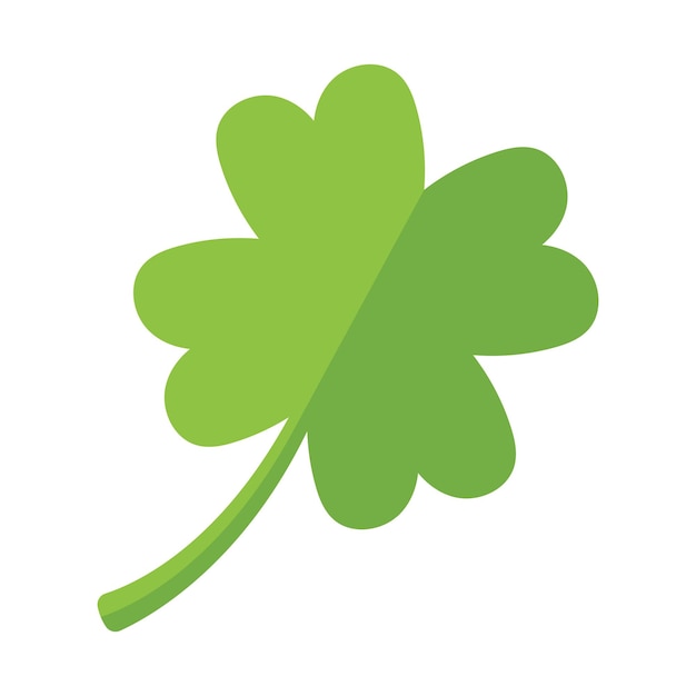 Free Vector four leaf clover half shadow