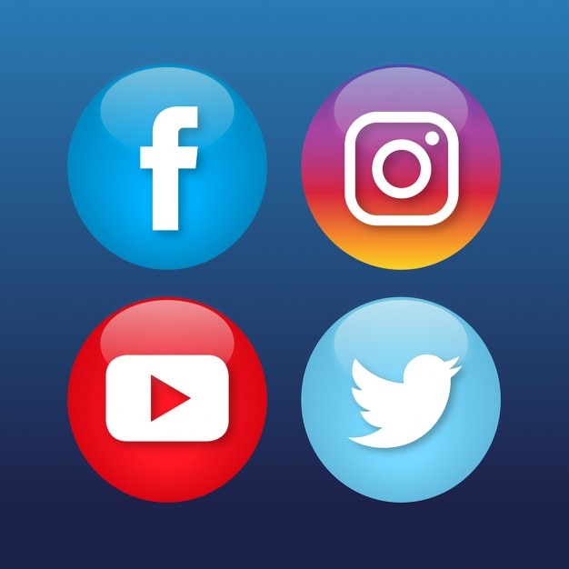 Four social media icons