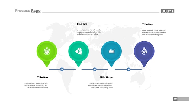 Four steps timeline diagram template. Business data. Graph, chart