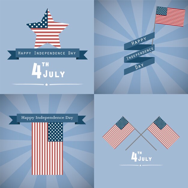 Fourth july background collecti