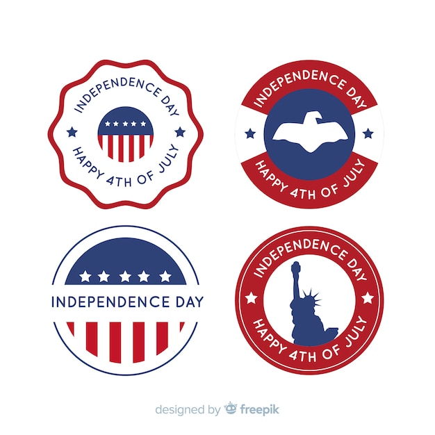 Free vector fourth of july badge collection