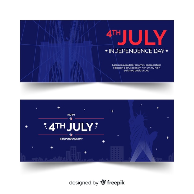 Fourth of july banners