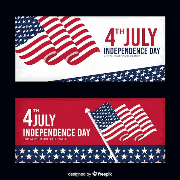 Fourth of july banners