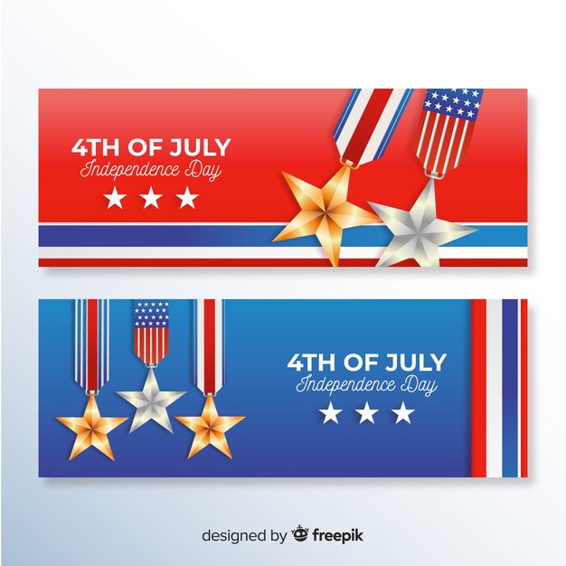 Fourth of july banners